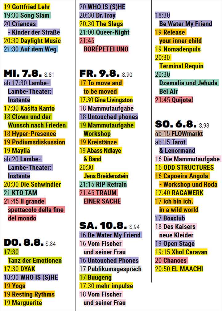 Sommerwerft 2024 Frankfurt Mainufer, Internationales Theaterfestival 