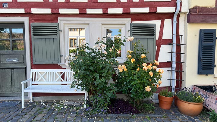 Frankfurt Höchst Burggraben eine ruhige Gasse