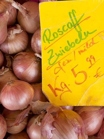 Kartoffel Stand Frankfurt Wochenmarkt Südbahnhof
