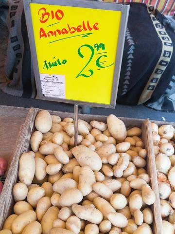 Kartoffel Stand Frankfurt Wochenmarkt Südbahnhof