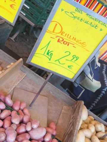 Kartoffel Stand Frankfurt Wochenmarkt Südbahnhof